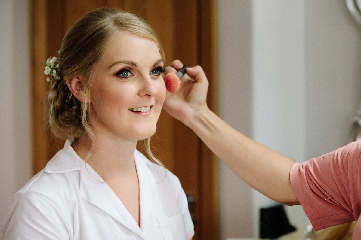 Makeup for the Bride at Heaton House Farm