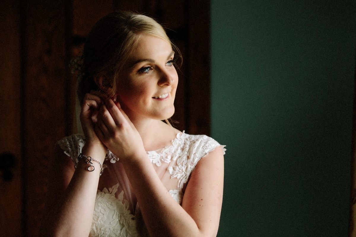 Stunning bridal portrait with bridal jewellery