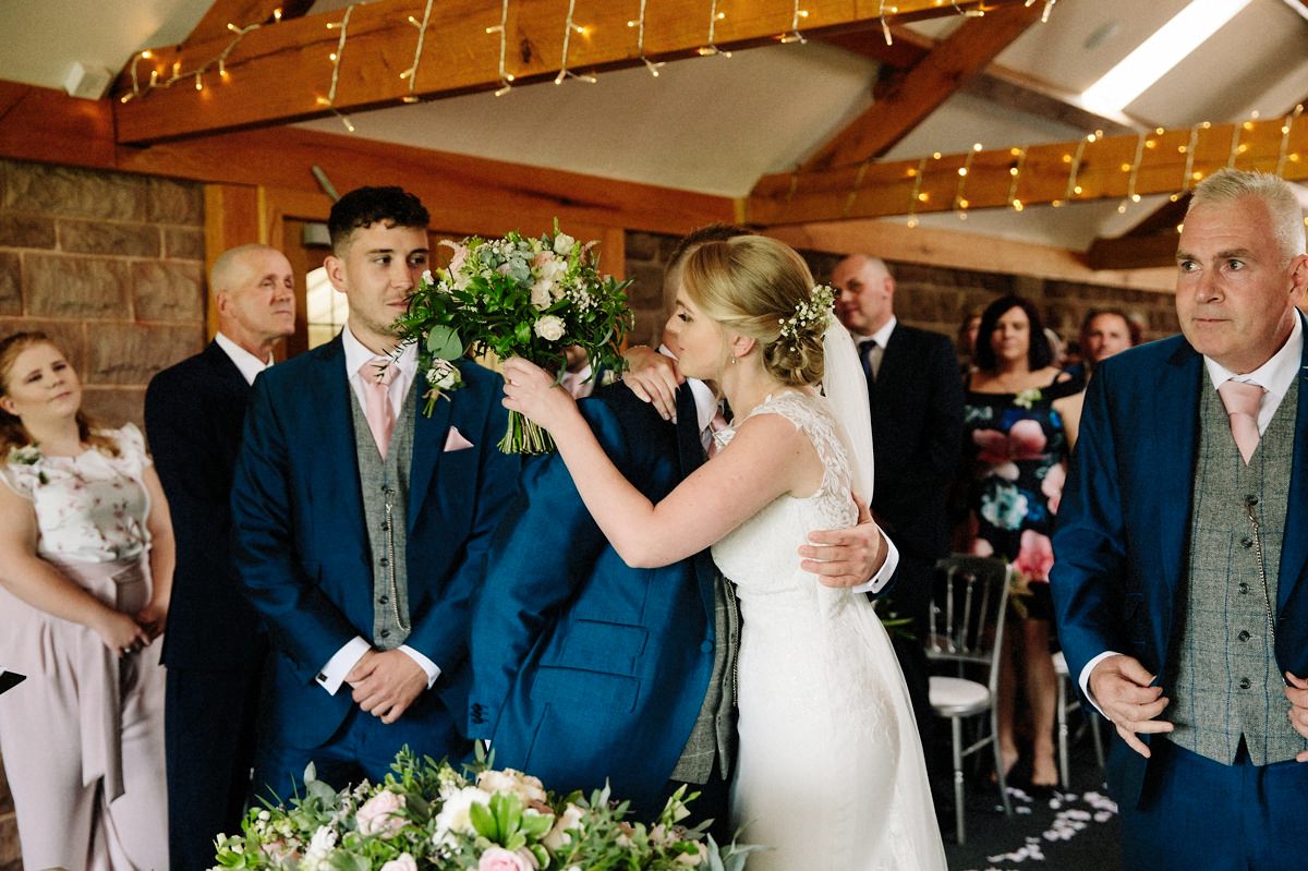 Bride and Groom at Heaton House Farm