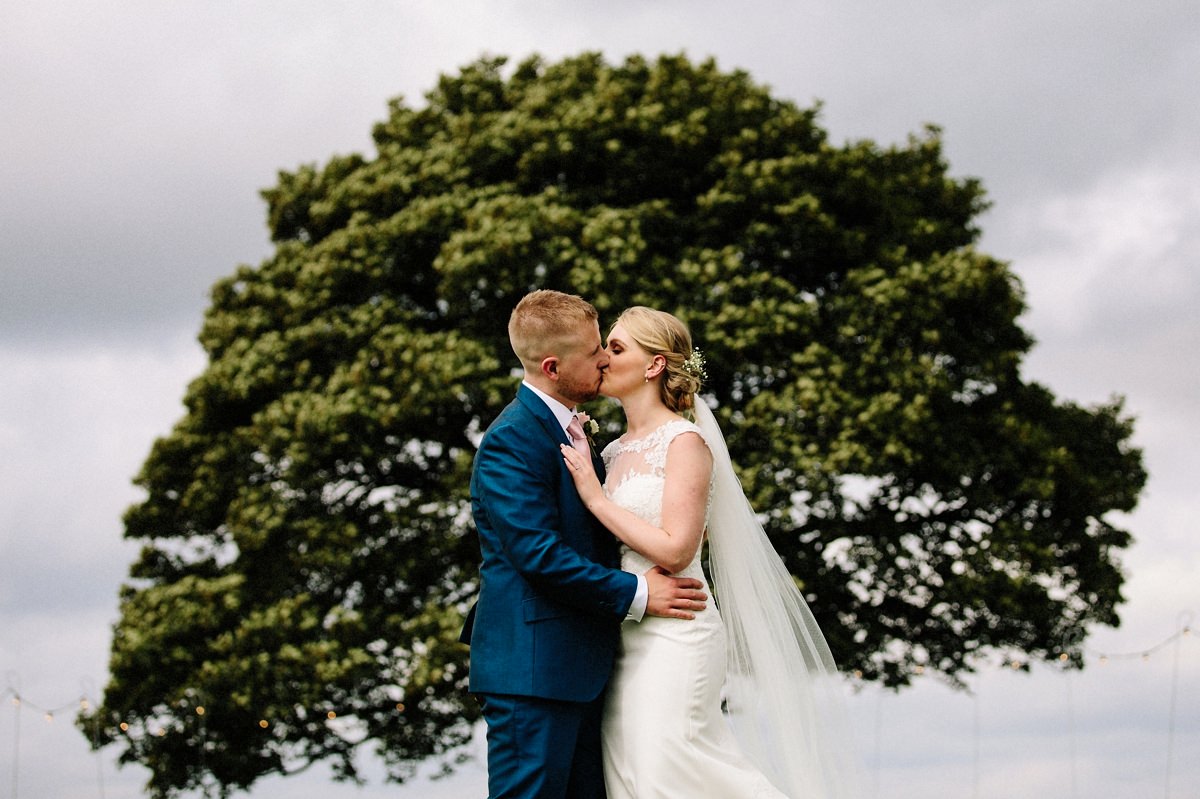 Bride and Groom kissing