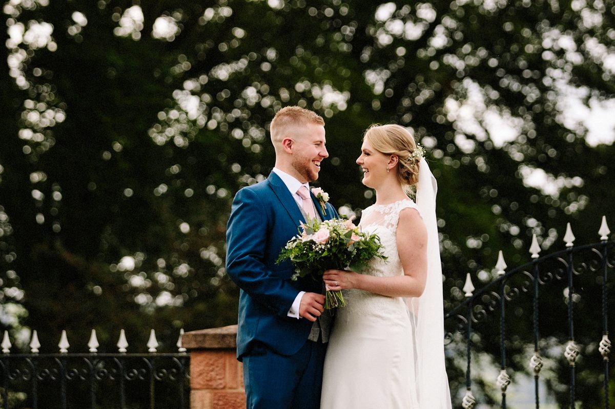 Bride and Groom intimate moment together