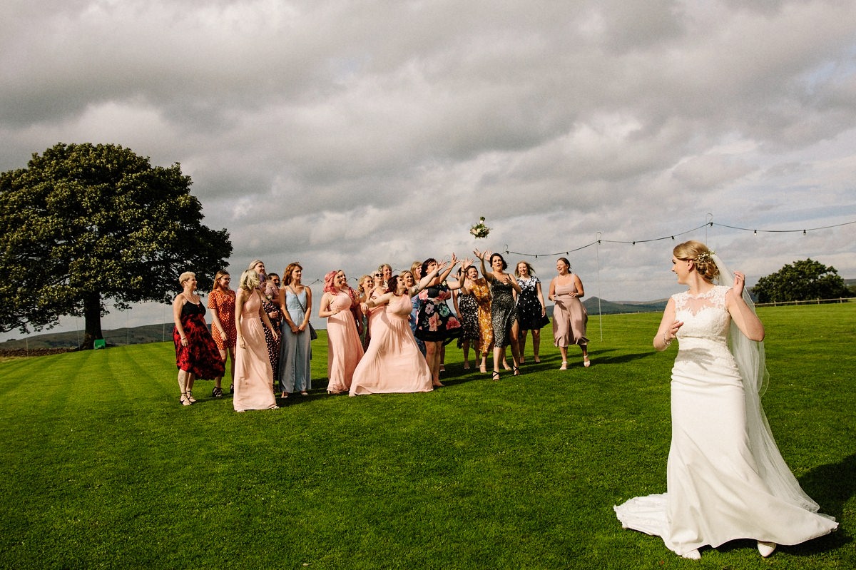 Throwing the bouquet