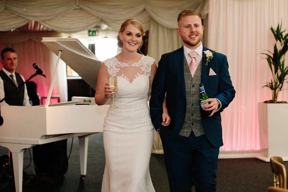 The entrance of the bride and groom