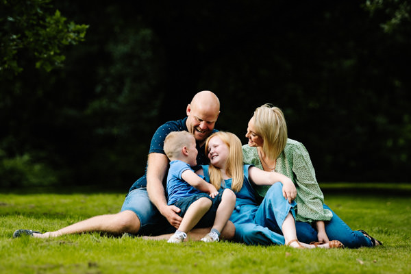 Family having fun during family photography session