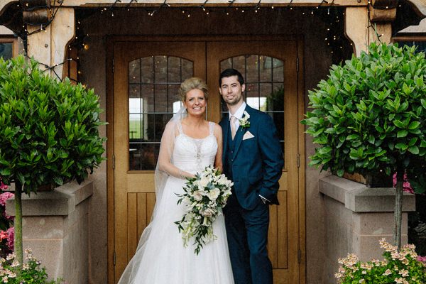 Heaton House Farm wedding with the Bride & Groom