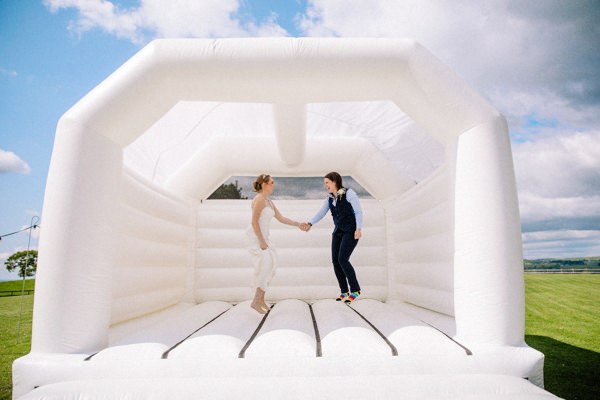 wedding bouncy castle with same sex wedding