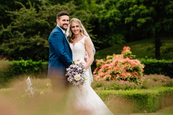 Bride and Groom at Carden Park in Cheshire