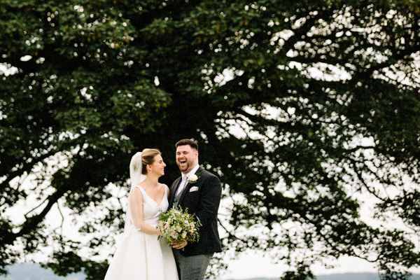Heaton House Farm Sycamore Tree with Bride and Groom