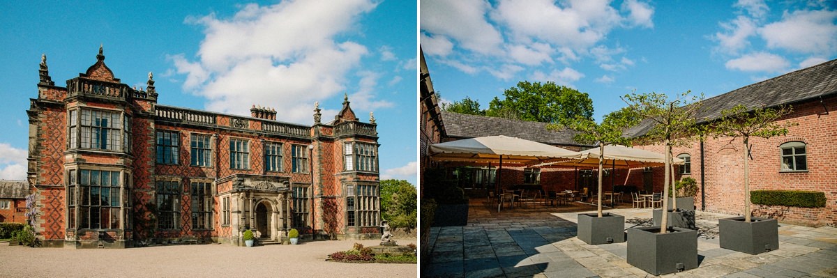 Overview of Arley Hall & Gardens and the courtyard