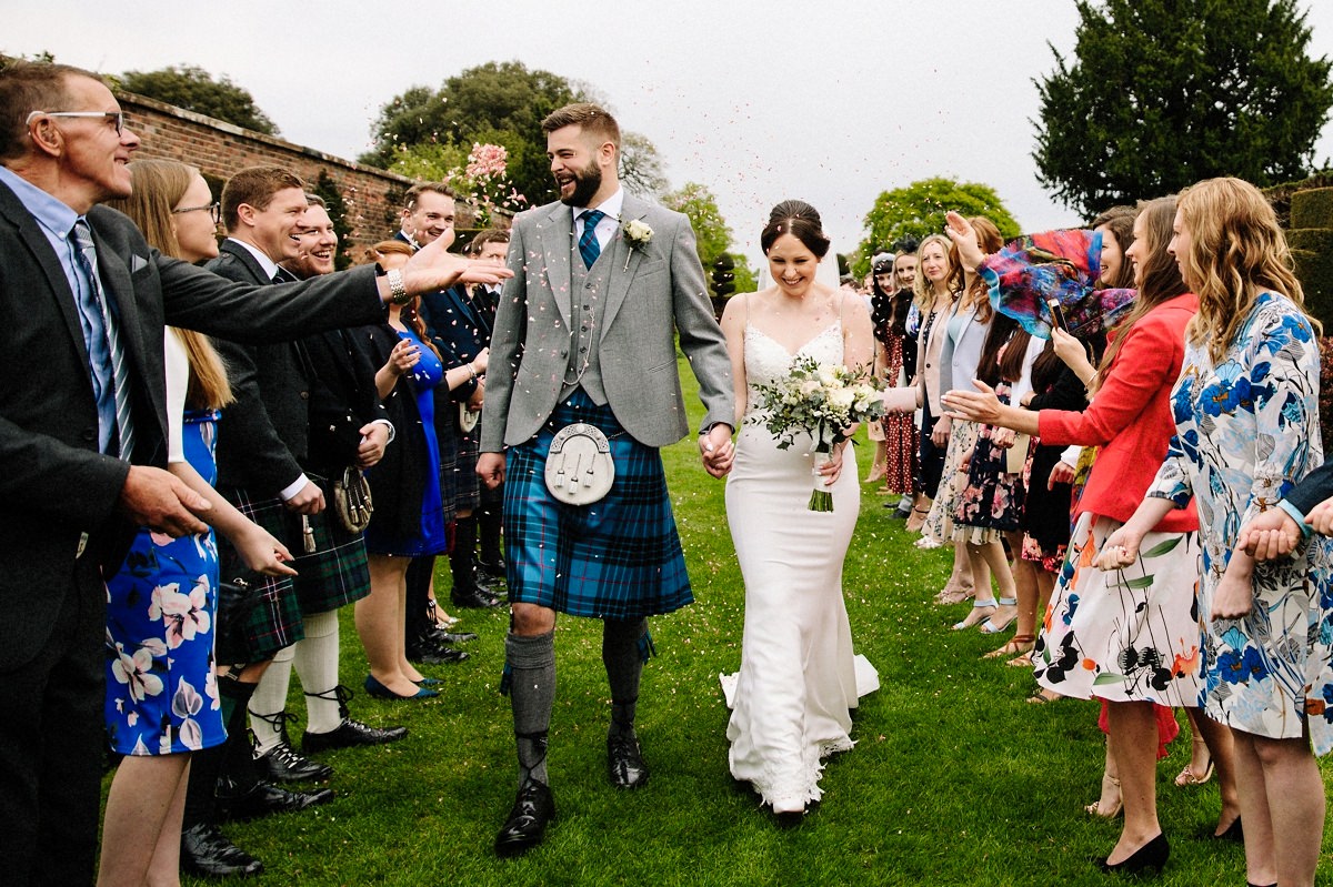 Natural wedding photography with the bride and groom