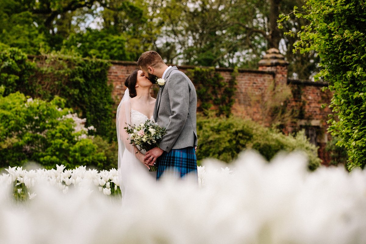 Intimate moment with the bride and groom