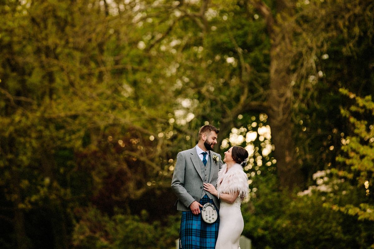 Gorgeous natural wedding photography of the bride and groom