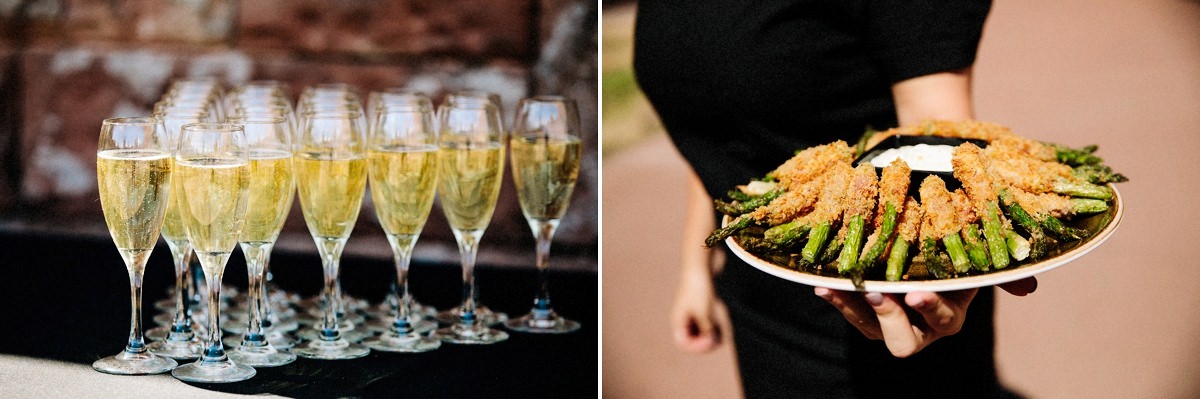 Champagne and canapés at Peckforton Castle