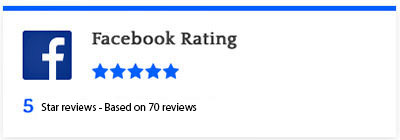 70 facebook 5 Star reviews