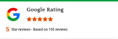 5 Star google reviews based on 104 user reviews